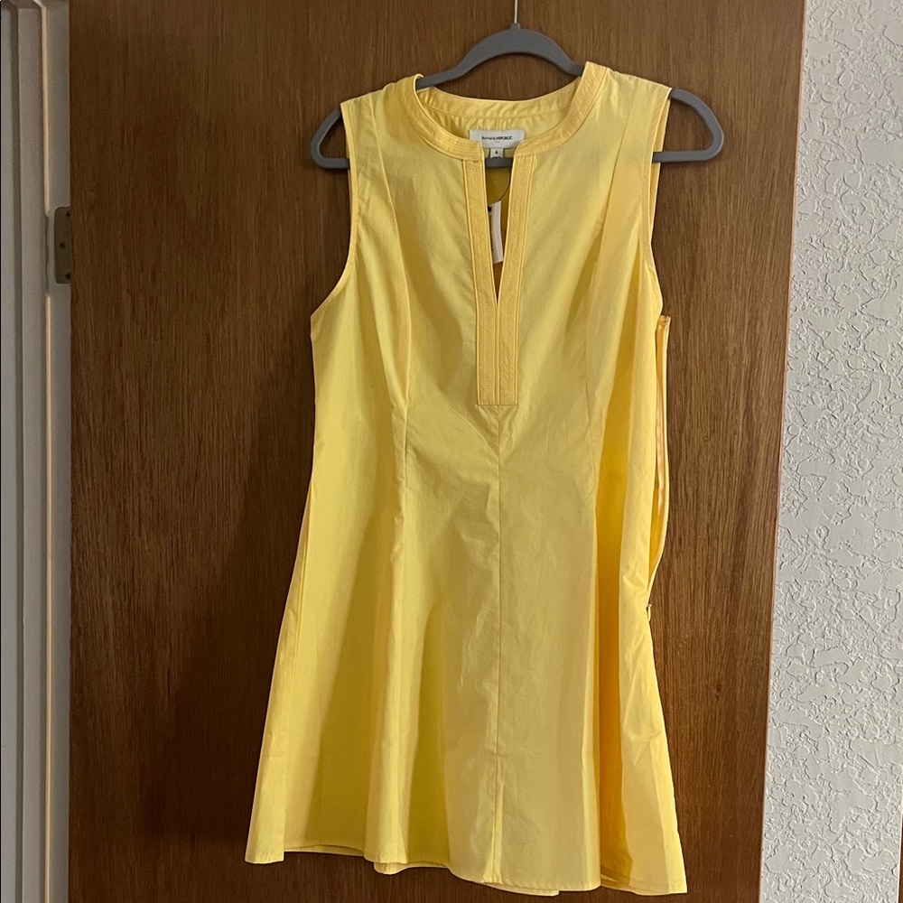 Banana Republic Sunny Yellow Sleeveless Mini Dress